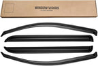 Window Rain Guards for 2014-2018 Chevy Silverado/GMC Sierra 1500 Crew Cab & 15-19 Silverado/Sierra 2500HD 3500HD, Window Visor Vent Wind Shade Deflector Shield Protector Sun, for Full-Size Cab Only