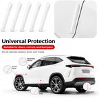 4 PCS Silicone Car Door Edge Guards, Self Adhesive Car Door Protector, Anti-Collision Crash Scratch Strips Protector, Auto Accessories Decorative Strip for Sedans Trucks SUVs (White)