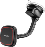 Upgraded for MagSafe Car Mount, Magnetic Car Phone Holder with Flexibile Gooseneck Arm, Suction Cup Holder for Windshield Window Dashboard, Fit for iPhones Smartphones