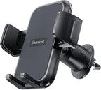 2026 Wider Clamp & Metal Hook Car Phone Holder Vent [Thick Cases Friendly] Phone Holders for Your Car Camera Mounts Automobile Hands Free Cradle Air Vent for iPhone 17 16 15 Pro Max Dark Grey