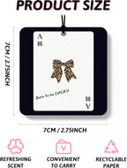 Coquette Leopard Orange Car Air Freshener 4 Pcs, Preppy Cheetah Print Star Lucky 8 Ball Square Hanging Air Freshener for Closet Drawer Books, Girly Y2k Car Accessories Mirror Decor for Women