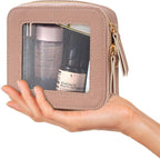 Travel Clear Makeup Bag Set, TSA Approved Cosmetic Bag Case with Zipper Portable Makeup Pouch Toiletry Bag Traveling Cosmetic Organizer Storage Bag Car Organizer Car Essentials