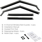 GrandWheel Window Deflectors Smoke Tinted in-Channel Side Window Vent Visor Deflectors Rain Guards Compatible with Kia Soul 2020-2026 - 4pcs. GW0791