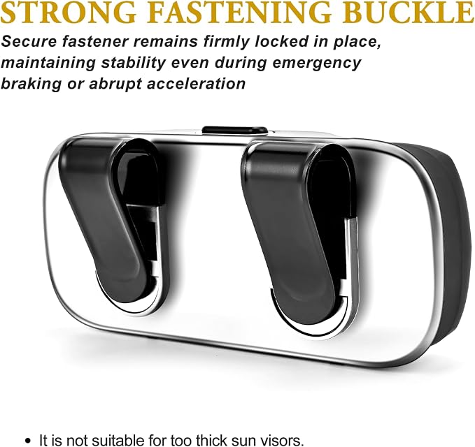 Sunglass Holder for Car Visor Clip, Car Accessories Visor Glasses Holder, Vehicle Visor Accessories Sunglass Holder, Car Sunglass Holder Suitable for Truck and Sedan to Place Sunglass (Black)