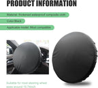 Car Steering Wheel Cover Sun Shade, Anti-heat & Waterproof Steering Wheel Protector, Thickened Composite Scratch-resistant Protective Cover, for Most Cars, Trucks, SUVs (Black)