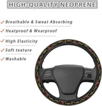 Neon Various Popular Guns Steering Wheel Covers Anti-Slip Elasticity Car Accessories Steering Wheel Protector Universal 15 Inch for Cars SUV Vehicle Truck
