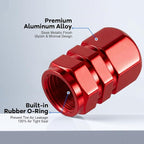 Car Tire Valve Stem Caps, 12pcs Air Caps Cover, Universal for Cars, SUVs, Bike, Trucks and Motorcycles-Red