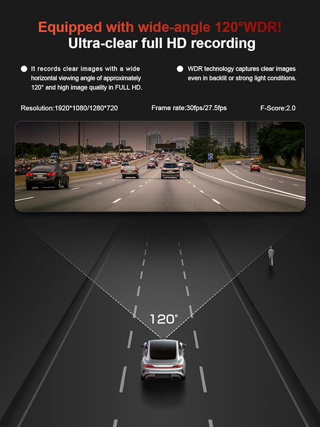 P1 Mini Dash Cam – Super Compact Front Dash Camera for Cars, 1080P Full HD, Easy App Control, Clear Night Vision, Loop Recording & 24H Parking Mode, G-Sensor, No Card Included