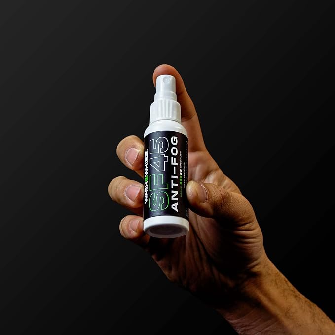 WASH&WHIPS SF45 Anti-Fog for Glass with Applicator Pad, Helps with Visibility on Windshields, Glass, Mirrors, Goggles, and Screens - 50ml