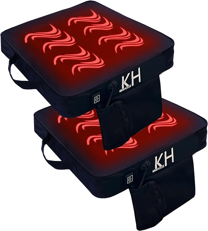 Black Thick Stadium Seat Cushion, Portable Seat Pad for Kayak, Canoe, Boat, Bleacher & Indoor Outdoor Use