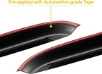 Window Rain Guards for 2014-2018 Chevy Silverado/GMC Sierra 1500 Crew Cab, Out-Channel Window Vent Visors Wind Shades Deflector for 2015-2019 Silverado/Sierra 2500HD 3500HD