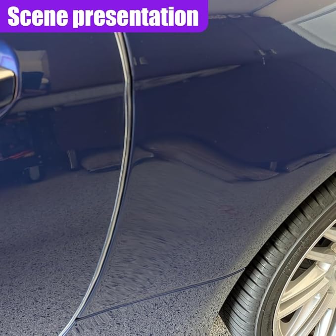 16Ft (5M) Car Door Edge Protector, Self-Adhesive Scratch Resistant U Shape Auto Door Edge Guard Decoration, Anti-Collision Car Doors Trim Strip Protector for Truck, SUV, Sedan (White-5M)