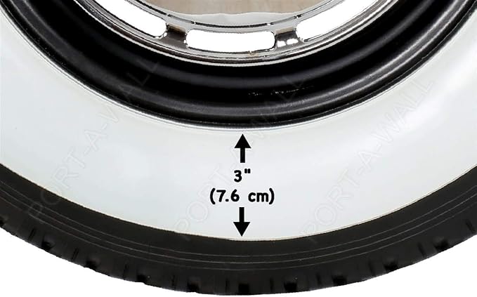 American Classic tire Style 15 inch White Tire Trim Fits Universal Tires