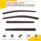 Rain Guards Compatible with 2016-2020 Buick Envision Tape-On Side Window Visor Wind Deflector Vent Visors Car Accessories 4pcs