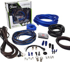 Timpano Amplifier Wiring Kit - 4 Gauge Amp Kit 2000 Watts Car Amplifier Installation CCA Cables Kit – 150 Amp Fuse Single Amp TPT-AMPKIT4 Blue