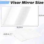 2 PCS Car Sun Visor Mirror, Cosmetic Makeup Mirrors with Straps, HD Car Interior Cosmetic Mirror, Car Accessories Universal Sun Visor Mirrors for Trucks, Cars, SUVs (White)