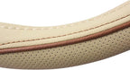 Line Rider Universal Fit Delux Leather Steering Wheel Cover, for suvs,sedans,Vans,Trucks for 14.7" to 15" (Beige)