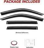Outside-Mount Window Rain Guards Fit for Honda HR-V LX EX-L Sport 2023-2026, Extra Durable Window Visors Wind Deflector Dark Smoke Vent Shades Car Tape-on with Thicker 4PCS