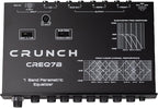 CREQ7B 7-Band Car Audio Parametric Equalizer with 9-Volt Line Driver, Subwoofer Control, and Dual Aux Inputs, ½ DIN ISO Mount