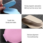 Magnetic Sunglass Holder for Visor, PU Leather Car Organizer - Universal Accessory (Brown)