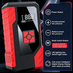 Tire Inflator Portable Air Compressor, 150PSI Digital CordlessTire Inflator with Auto Shut-Off, LED Light & USB Power Bank, for Car SUV Motorcycle Bicycle Balls