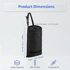 2 Pack Car Trash Bags, Hanging Car Garbage Can with Elastic Top Opening & Detachable Bottom, Waterproof Washable Seat Back Organizer for SUV, Van, Travel, Camping (Black)