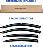 Window Visors Rain Guards Shield for 2004-2009 Mazda 3 Sedan, Out-Channel Window Vent Wind Deflectors Visors Shades for 04-09 Mazda 3 (Not for Mazda 3 Hatchback)