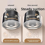 Foldable Magnetic Vacuum Phone Holder, 360° Electric Suction Car Mount, Double-Sided Swivel Stand for Car, Mirror, Gym, Kitchen, Hands-Free Portable Phone Holder (Black)