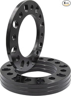 4 Pcs Universal Wheel Spacers 12mm 1/2" Thick Fits Bolt Patterns 8x6.50 8x165.1mm 8x170mm 8x180mm Chevy Siverado 2500 3500 | Ford F250 F350 | Ram 2500 3500 - Not Hub Centric