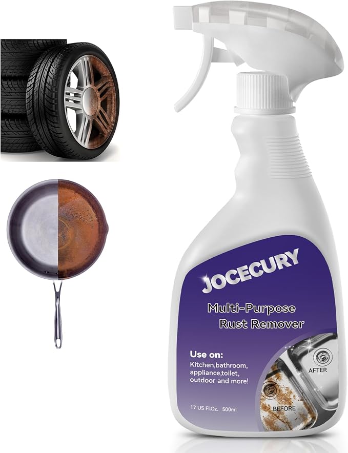 500ML Stainless Steel Rust Remover, Multi-Purpose Foam Cleaner, Dissolves Rust Particles, Stainless Steel Appliance Cleaner,Food-safe Formula,Metal Cleaner