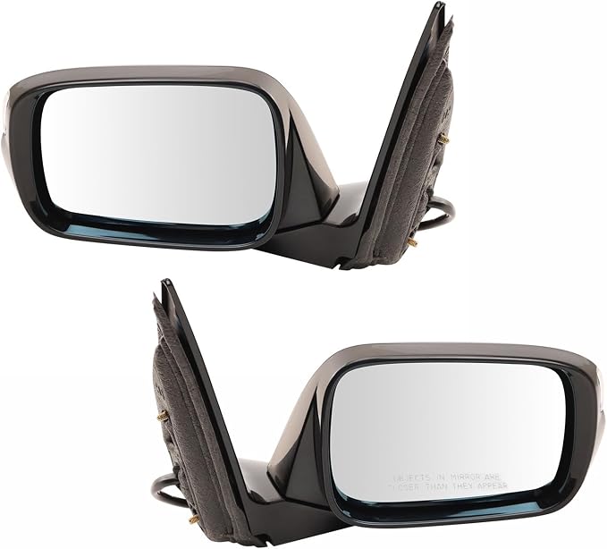 2 Piece Driver and Passenger Side Mirror Assembly Set Electric Adjustment Heated Memory Black Compatible with 2007-2009 Acura MDX AC1320112 AC1321112