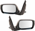 2 Piece Driver and Passenger Side Mirror Assembly Set Electric Adjustment Heated Memory Black Compatible with 2007-2009 Acura MDX AC1320112 AC1321112