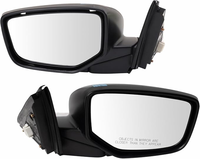 2 Piece Driver and Passenger Side Mirror Assembly Set Electric Adjustment Non-Heated No Memory Black Compatible with 2008-2012 Honda Accord US Built Sedan HO1320230 HO1321230