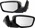 2 Piece Driver and Passenger Side Mirror Assembly Set Electric Adjustment Non-Heated No Memory Black Compatible with 2008-2012 Honda Accord US Built Sedan HO1320230 HO1321230