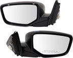 2 Piece Driver and Passenger Side Mirror Assembly Set Electric Adjustment Non-Heated No Memory Black Compatible with 2008-2012 Honda Accord US Built Sedan HO1320230 HO1321230