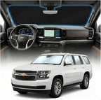 for Chevy Tahoe Sun Shade Windshield Cover - Custom Fit Tahoe Accessories 2015-2020 Sunshade Foldable UV Protection & Heat Shield Sun Visor Accessories