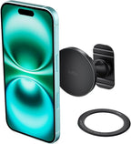 iTap 3 Magnetic Flush Mount Car Mount Phone Holder with Magnetic Ring Adapter. Compatible with iPhone, Samsung Galaxy, Google Pixel, Huawei, LG, and All Qi Compatible Smartphones