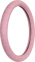 Sanrio Hello Kitty Pink Car Steering Wheel Cover, Universal Fit Cute Car Accessories for Women Stylish Decor Gifts Hello Kitty Accessories - Fits Standard Wheels 14.5"-15"
