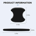 4Pcs Reflective Car Door Handle Bowl Sticker, Car Door Handle Protective Sticker Anti-Scratch, Scratch Collision Protection Guard Universal for SUV Truck RV, Auto Exterior Decor (Black-2)