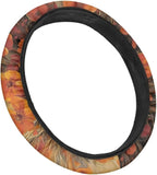 Retro Floral Pattern Sports Style Car Steering Wheel Cover Auto Steering Wheel Cover Fit Most SUV Van Car Truck Vehicle Wheel Protector Steering Wheels Accessories