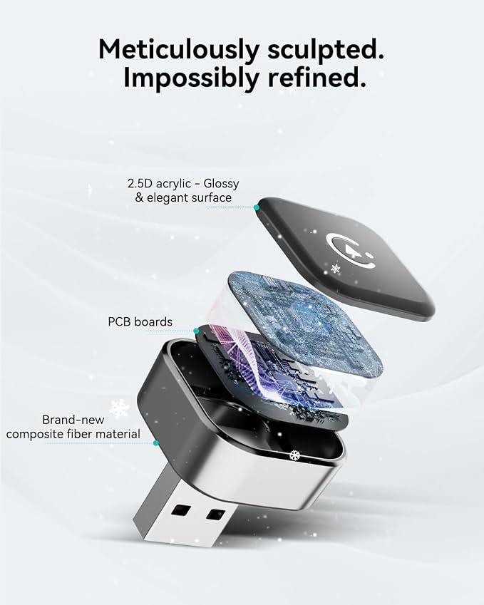2026 2-in-1 Wireless CarPlay & Android Auto Adapter, Ultra Mini Dongle Converts Wired to Wireless, WiFi 6 & Bluetooth 5.4, Plug & Play Stick for Cars with Factory Wired System, Low Latency