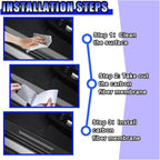 Car Door Sill Protector, Anti-Scratch Automotive Doors Threshold Strip Sticker, Waterproof Auto Door Entry Edge Guard, Carbon Fiber Decoration Trim Cover for Car, SUV, Truck (White-4PCS)