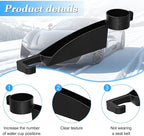Car Seat Gap Filler, 2PCS Anti-Drop Multifunctional Vehicle Seat Side Gap Plug with Storage Slot, Automotive Blocker Seam Filler Console Organizer, Universal for SUV RV Truck (Black)