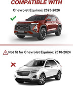 Outside-Mount Window Rain Guards Fit for Chevrolet (Chevy) Equinox 2025 2026, Extra Durable Window Visors Wind Deflector Dark Smoke Vent Shades Car Tape-on with Thicker 4PCS