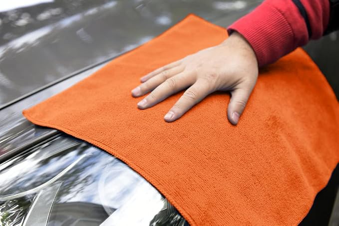 Microfiber Cleaning Cloths (Value Pack of 36) - Size 16 x 16 Inches, Highly Absorbent Cleaning Rags, Lint Free, Reusable and Washable, Microfiber Towels for Cars