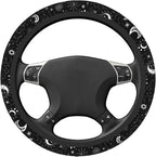 Sun Pattern Steering Wheel Cover Non-Slip Auto Steering Wheel Protector Car Accessories Universal Fit 15 Inches for Men Women