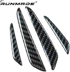 RUNMADE Universal Auto Door Side Edge Protection Guard - Carbon Fiber Anti-Scratch Protector Trim Sticker for Car SUV Pickup Truck