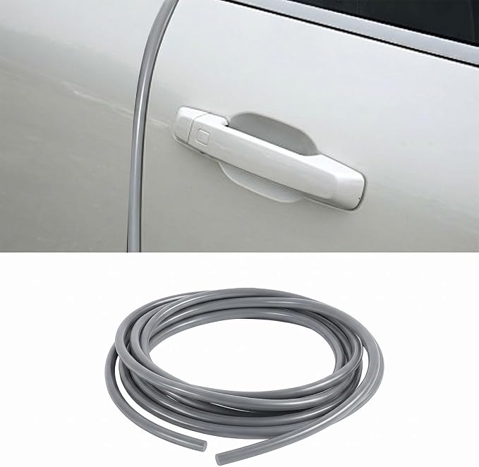 16Ft (5M) Car Door Edge Protector, Self-Adhesive Scratch Resistant U Shape Auto Door Edge Guard Decoration, Anti-Collision Car Doors Trim Strip Protector for Truck, SUV, Sedan (Gray-5M)
