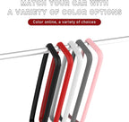 Car Rear View Mirror Protector Frame, Silicone Auto Rearview Edge Protection Cover Compatible with Model 3 Model Y, Interior Rear View Trim Frame Decoration, Car Accessories (Red)