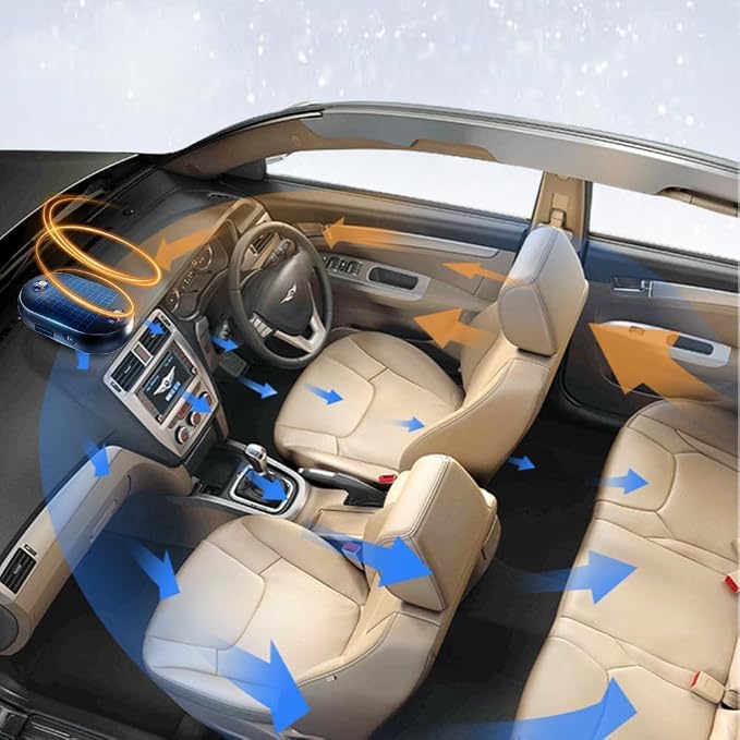 Anti-Freeze Electromagnetic Car Snow Removal Device, 2026 New Solar Car Interference Antifreeze Instrument, Easy Set up Defroster for Car Windshield, Universal Fit for All Vehicles-2pcs